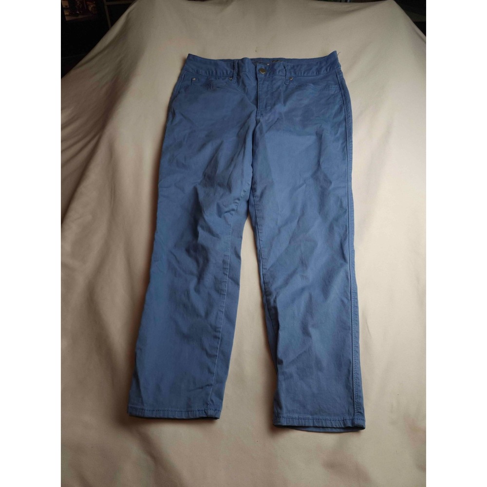 Seven7 Jeans Womens Size 14 Blue Denim Straight Leg Mid Rise Pockets Casual